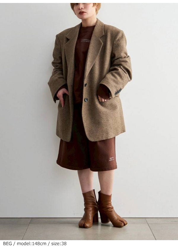 アンヌーク anuke 2026Prefall アウター Herringbone Wool Jacket 9月 