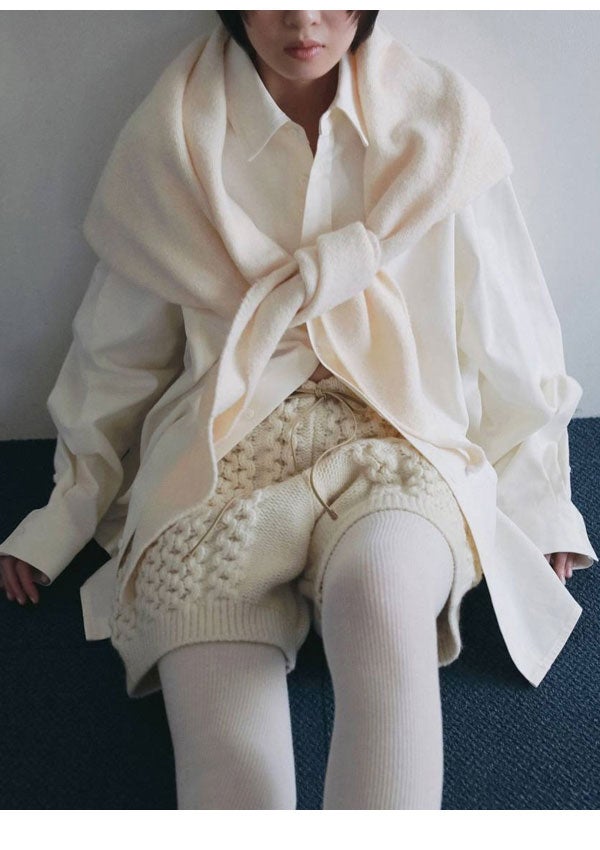 即納】アンヌーク anuke 2026Prefall 小物 Knit Triangle Scarf ニット