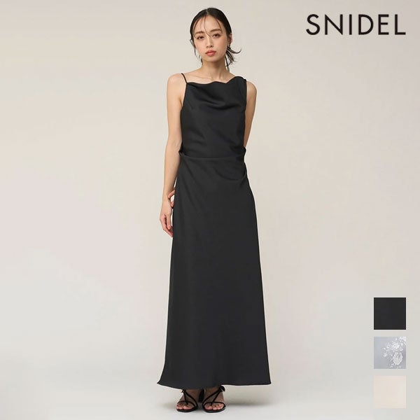 即納】 スナイデル SNIDEL ワンピース ドレープキャミワンピース