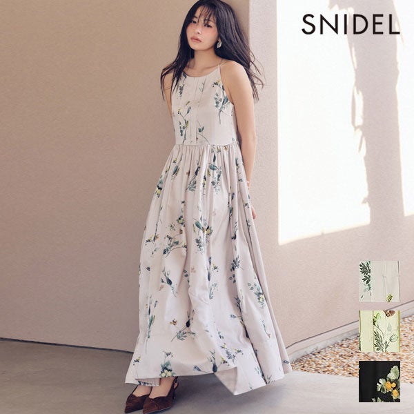 即納】 スナイデル SNIDEL ワンピース 26春夏 ボタニカルパターン