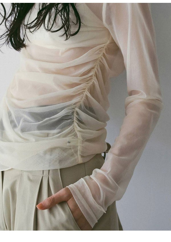 即納】 アンヌーク anuke 2026springsummer トップス Sheer