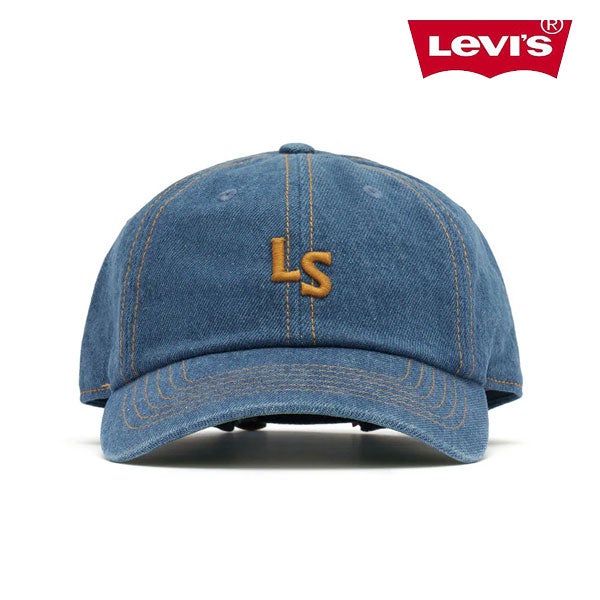 即納】 Levi's リーバイス モノグラム キャップ 帽子 刺繍 ロゴ デニム