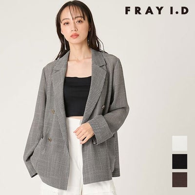 FRAY I.D フード付きロングカーディガン セミシアークロップドリブ 