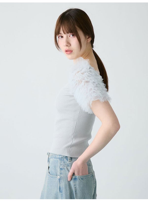 【 いいねNG 】新品／FURFUR チュチュスリーブニットトップス SALE40%OFF】【即納】ファーファー FURFUR トップス 26春夏 チュチュ