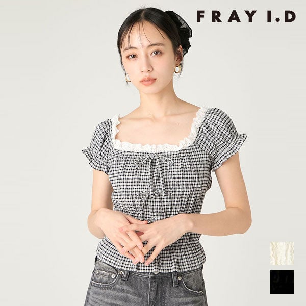 即納】 FRAY I.D フレイアイディー ノットデザインシャツブラウス