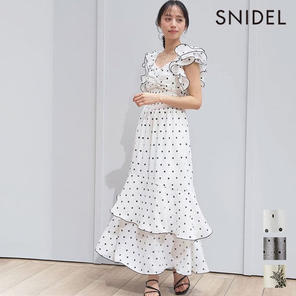 即納】スナイデル SNIDEL ワンピース 26春夏 フリルスリーブバリエ