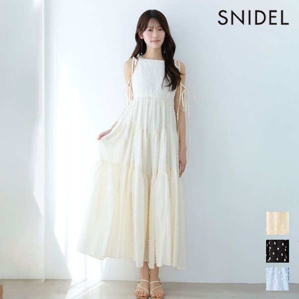スナイデル SNIDEL ワンピース 26春夏 ドビードットティアード