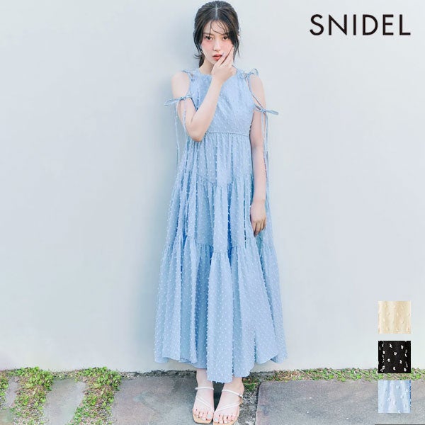 新作10%OFF】【即納】 スナイデル SNIDEL ワンピース 26春夏 ドビー 
