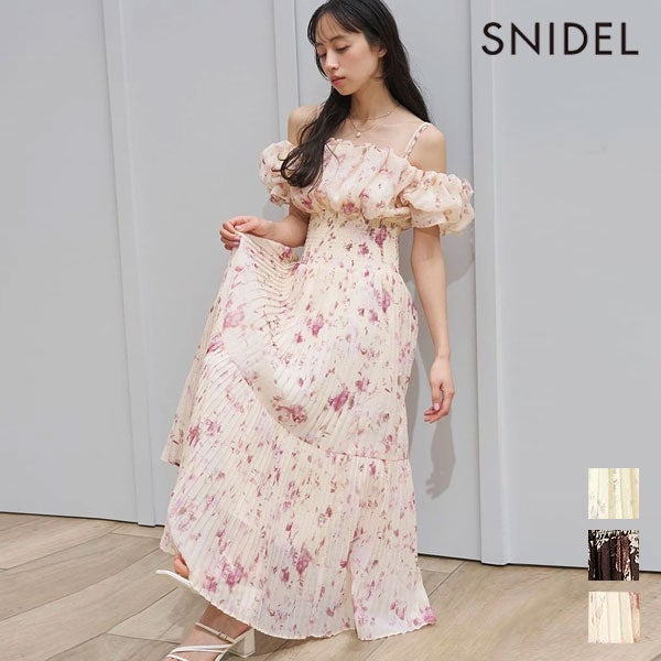 即納】 スナイデル SNIDEL ワンピース 26春夏 Sustainableオフショル