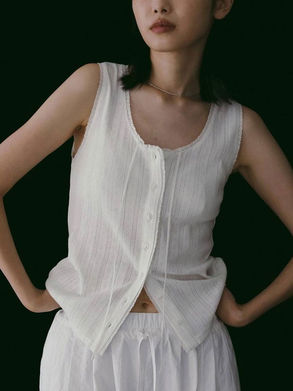 アンヌーク anuke 2026springsummer トップス Cut Lace Tanktop 5月