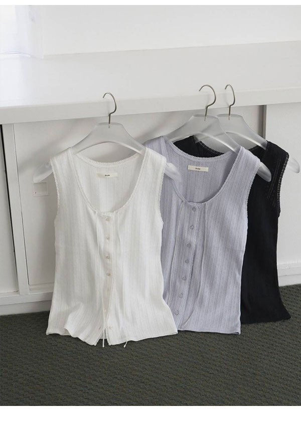 即納】アンヌーク anuke 2026springsummer トップス Cut Lace Tanktop