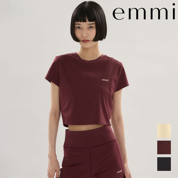 即納】エミ emmi アウター アクティブコンパクトTシャツ 半袖 ミドル丈