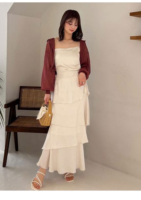 即納】 スナイデル SNIDEL ワンピース 26春夏 ティアードドッキング