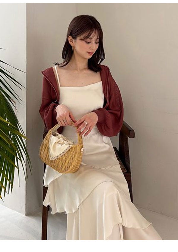 完売色♥️SNIDELティアードドッキングカットベアワンピース✨新作新品