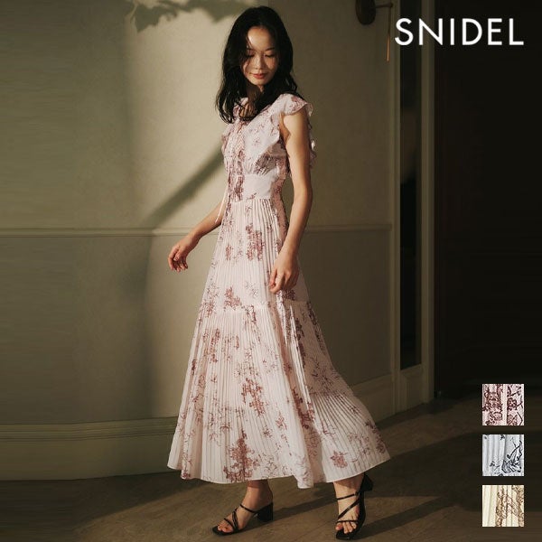 即納】スナイデル SNIDEL ワンピース 26春夏 プリーツプリント