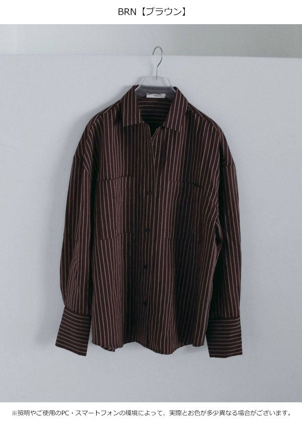 予約販売】アンヌーク anuke 2026winter トップス Opencollar Stripe