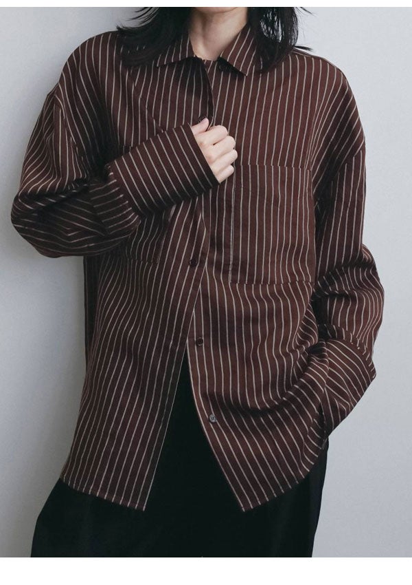 アンヌーク anuke 2026winter トップス Opencollar Stripe Shirts 10月
