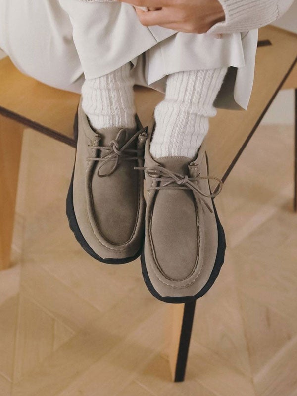 予約販売】アンヌーク anuke 2026winter 靴 Eco Suede Moccasin 10月