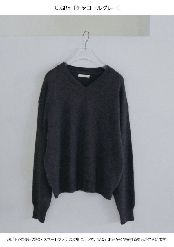 即納】アンヌーク anuke 2026winter トップス Wool Vneck Knit ウールV