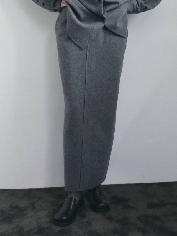 アンヌーク anuke 2026winter ボトムス Wool Cutoff Skirt 10月中旬