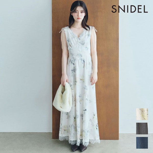 スナイデル SNIDEL ワンピース 26秋冬 レーストリムバリエワンピース 8