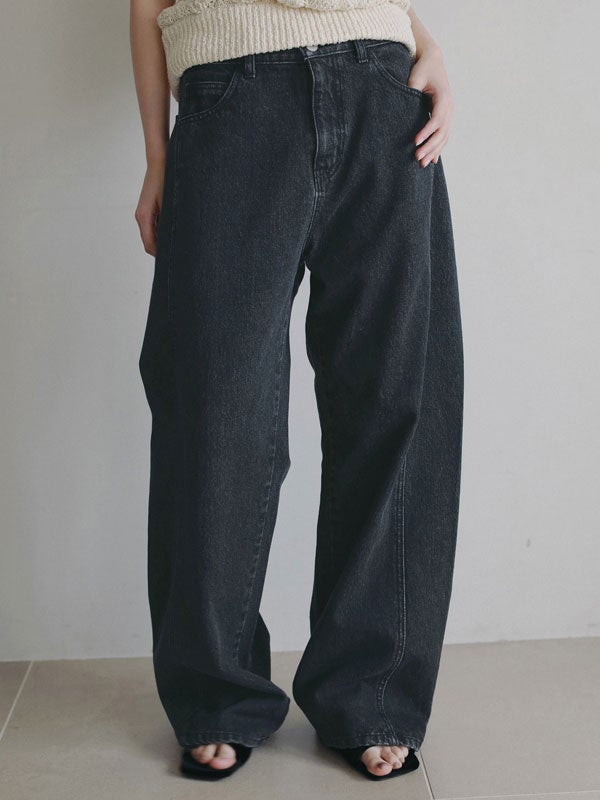 即納】 アンヌーク anuke 2026Prefall ボトムス Panel Black Denim