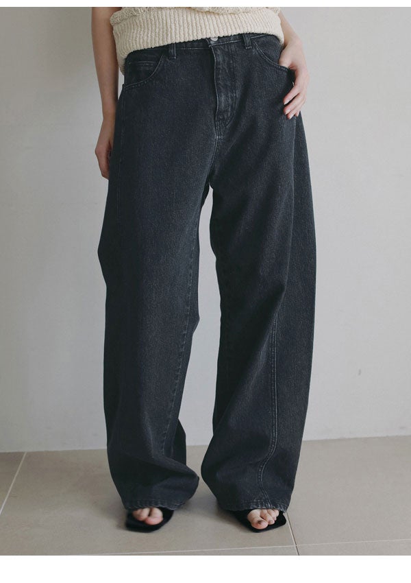 即納】 アンヌーク anuke 2026Prefall ボトムス Panel Black Denim