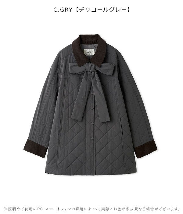 新作10%OFF】ファーファー FURFUR アウター 26秋冬 パデッドボウタイ