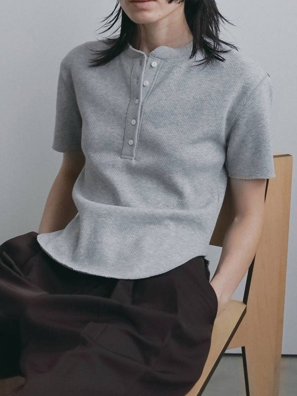 即納】アンヌーク anuke 2026Prefall トップス Halfsleeve Henley Tops