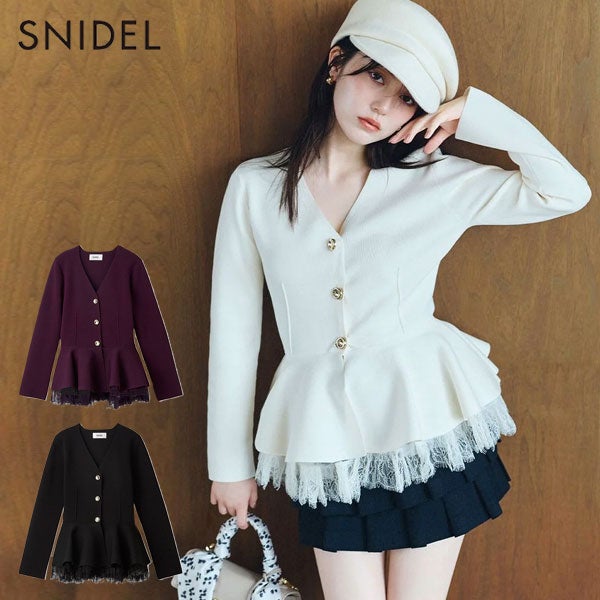 スナイデル SNIDEL アウター 26春夏 ペプラムニットジャケット 8月中旬 