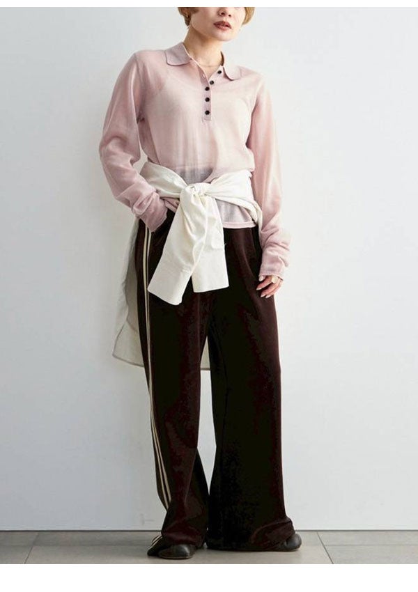 即納】アンヌーク anuke 2026Prefall トップス Sheer Polo Knit シアー 