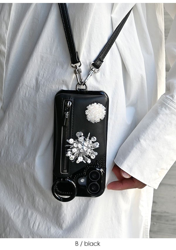 即納】【iPhone対応】 エジュー ajew bloom crystal case ブルーム