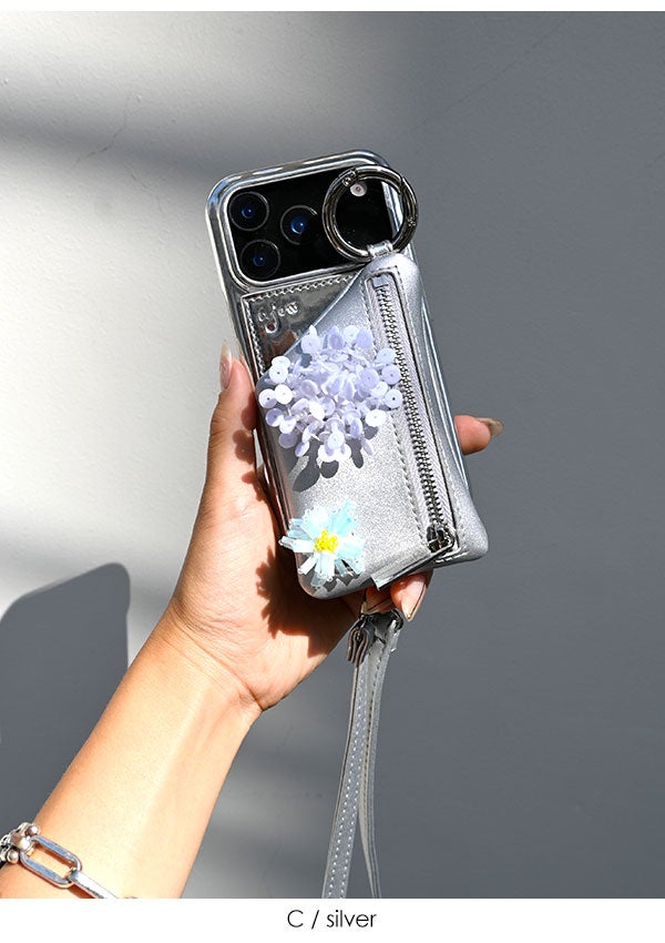 即納】【iPhone対応】 エジュー ajew bloom crystal case ブルーム