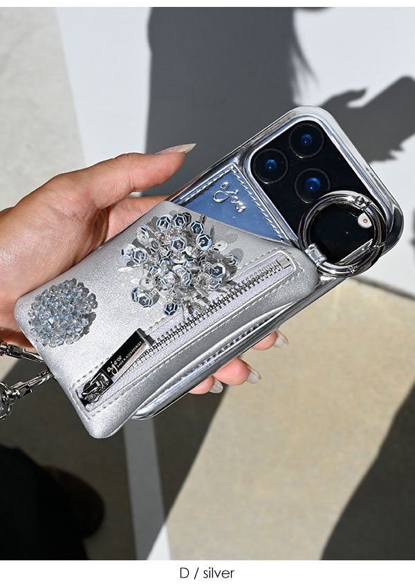 即納】【iPhone対応】 エジュー ajew bloom crystal case ブルーム