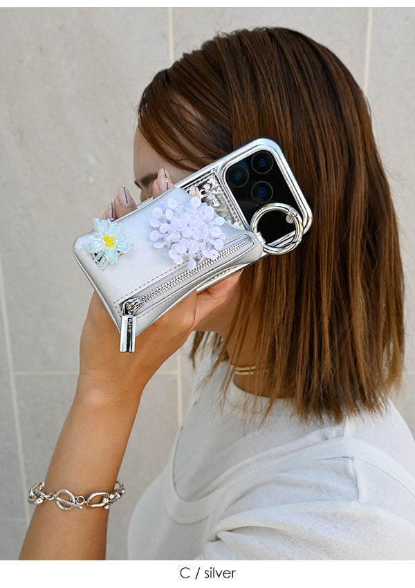 即納】【iPhone対応】 エジュー ajew bloom crystal case ブルーム