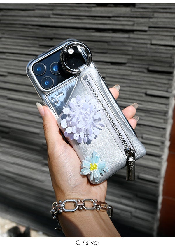 即納】【iPhone対応】 エジュー ajew bloom crystal case ブルーム