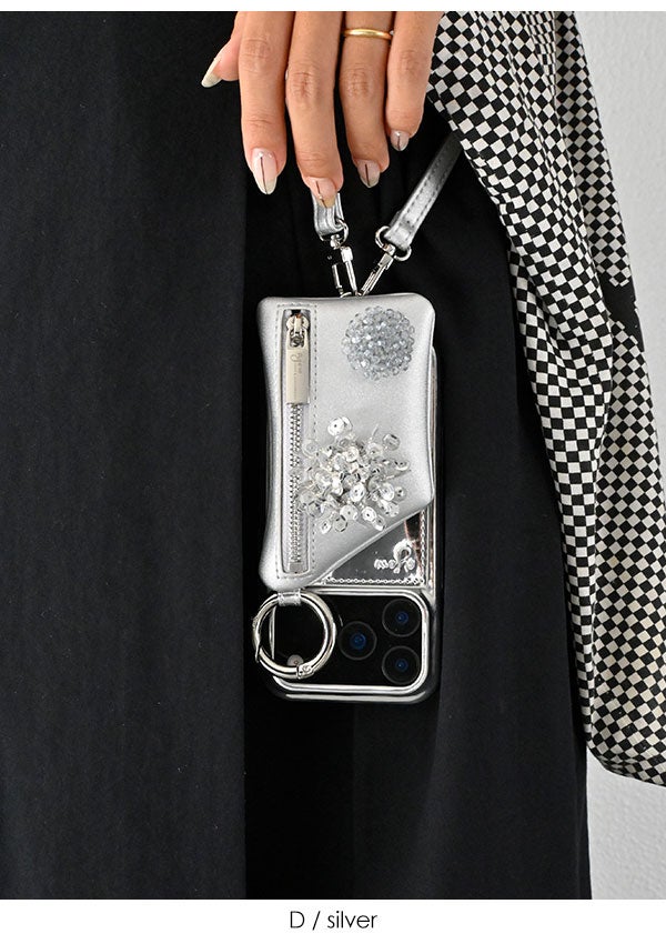 即納】【iPhone対応】 エジュー ajew bloom crystal case ブルーム
