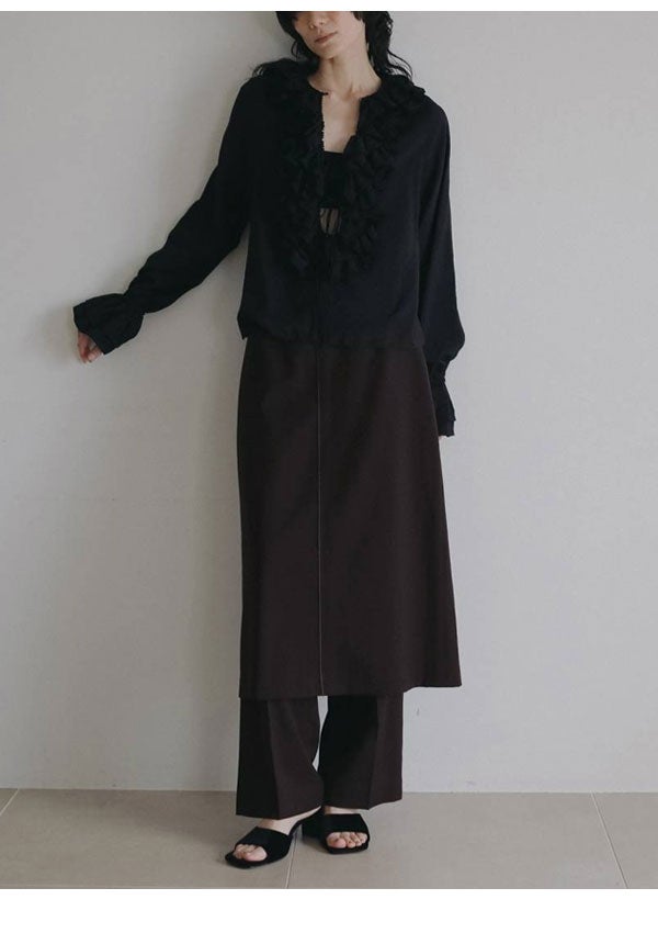 即納】アンヌーク anuke 2026Prefall トップス 2way Frill Blouse 2way